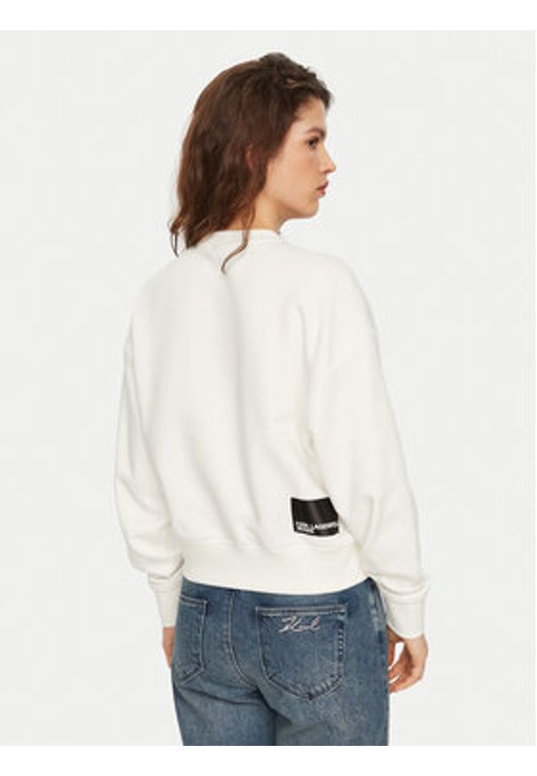 Karl Lagerfeld Jeans Bluza A1W20005 Biały Regular Fit. Kolor: biały. Materiał: bawełna