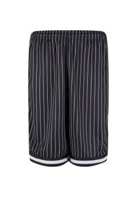 Urban Classics - Męskie Szorty Z Siateczki W Paski. Kolor: czarny, biały, wielokolorowy. Wzór: paski. Sport: turystyka piesza