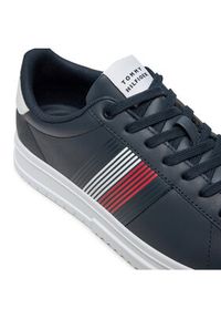 TOMMY HILFIGER - Tommy Hilfiger Sneakersy Supercup Lth Seasonal FM0FM05129 Granatowy. Kolor: niebieski. Materiał: skóra #5