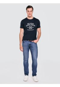 Big-Star - Koszulka męska z nadrukiem granatowa Marr 403. Kolor: niebieski. Materiał: dzianina, bawełna, materiał. Wzór: nadruk. Sezon: zima. Styl: wizytowy, klasyczny, elegancki #5