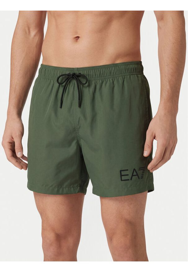 EA7 Emporio Armani Szorty kąpielowe 7M002000 AF13049 M7185 Zielony Regular Fit. Kolor: zielony. Materiał: syntetyk