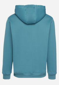 Born2be - Niebieska Bluza z Dodatkiem Bawełny Wykończona Sznurkami i Kapturem Aseria. Okazja: na co dzień. Typ kołnierza: kaptur. Kolor: niebieski. Materiał: bawełna. Długość rękawa: długi rękaw. Długość: długie. Styl: klasyczny, casual #3