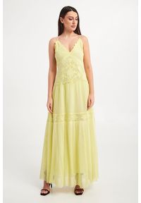 Pinko - Sukienka Oristano PINKO. Materiał: koronka. Długość rękawa: na ramiączkach. Długość: maxi #5