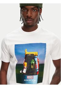 Hunter T-Shirt Brodie Graphic HARM0036251 Biały Regular Fit. Kolor: biały. Materiał: bawełna #4