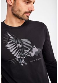 Armani Exchange - LONGSLEEVE ARMANI EXCHANGE. Materiał: bawełna. Długość rękawa: długi rękaw. Długość: długie. Wzór: haft #2