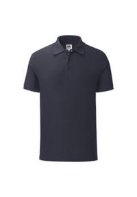 FRUIT OF THE LOOM - Koszulka Polo Męska Iconic. Typ kołnierza: polo. Kolor: niebieski