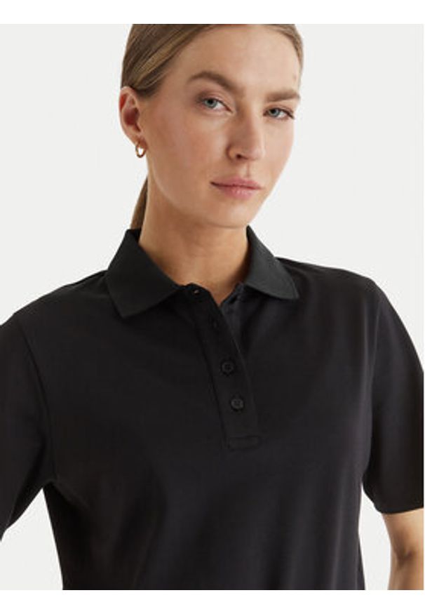 JOOP! Jeans Polo Talena 10100104 30100660 Czarny Modern Fit. Typ kołnierza: polo. Kolor: czarny. Materiał: syntetyk