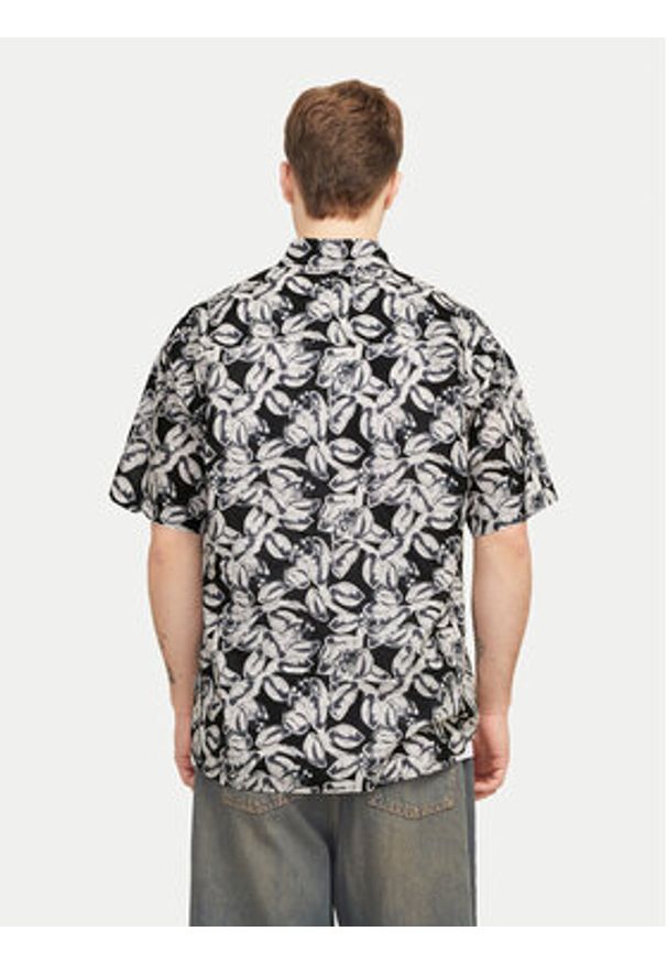 Jack & Jones Koszula Joshua 12271089 Czarny Wide Fit. Kolor: czarny. Materiał: bawełna