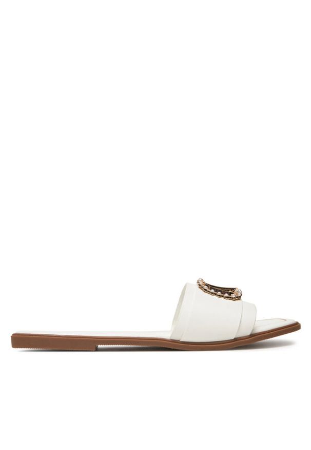 DeeZee Klapki R257-3 Biały. Kolor: biały. Materiał: skóra