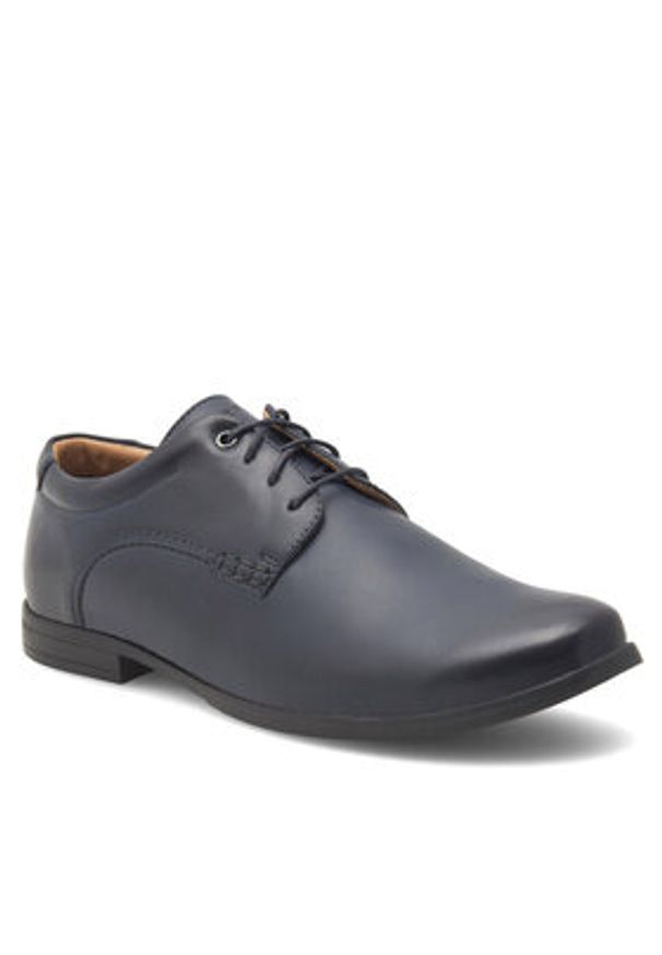 Lanetti Półbuty ALMER-15 MBS Granatowy. Kolor: niebieski. Materiał: skóra