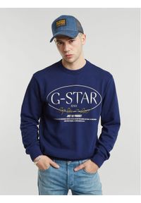 G-Star RAW - G-Star Raw Bluza Circle D25100-D257 Niebieski Regular Fit. Kolor: niebieski. Materiał: bawełna #1