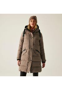 Regatta - Płaszcz damski zimowy ocieplany Eryn. Kolor: brązowy. Materiał: syntetyk, puch. Sezon: zima. Sport: turystyka piesza #1