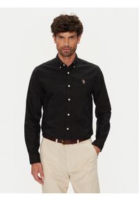 U.S. Polo Assn. Koszula MUP3247 Czarny Slim Fit. Typ kołnierza: polo. Kolor: czarny. Materiał: bawełna