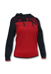 Kurtka do piłki nożnej damska Joma Supernova II z kapturem. Typ kołnierza: kaptur. Kolor: czarny, czerwony, wielokolorowy. Sport: piłka nożna #1