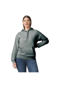 GILDAN - Bluza Z Kapturem Dla Dorosłych Unisex Softstyle Fleece Midweight. Typ kołnierza: kaptur. Kolor: szary. Materiał: poliester, bawełna