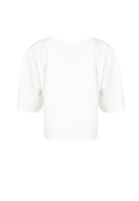 Pinko T-Shirt "Titolato" | 101212 A0VH | Kobieta | Biały. Kolor: biały. Materiał: bawełna. Długość: krótkie. Wzór: jednolity, nadruk, aplikacja. Sezon: lato