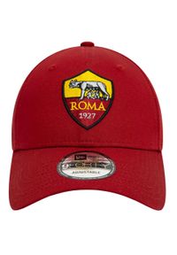 New Era - Czapka z daszkiem męska Core 9FORTY AS Roma Cap. Kolor: czerwony. Materiał: bawełna