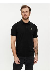 Karl Lagerfeld - KARL LAGERFELD Polo 745019 542221 Czarny Regular Fit. Typ kołnierza: polo. Kolor: czarny. Materiał: bawełna