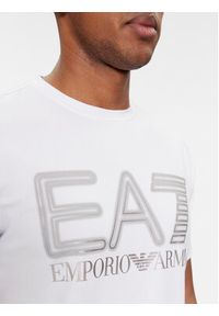 EA7 Emporio Armani T-Shirt 3DPT37 PJMUZ 1100 Biały Regular Fit. Kolor: biały. Materiał: bawełna #4