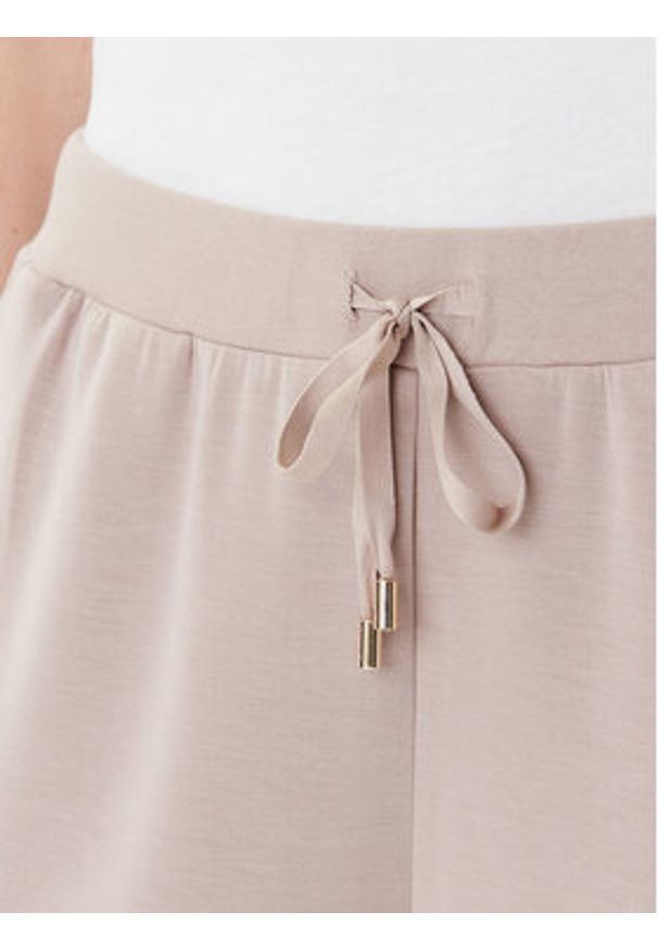 Liu Jo Spodnie dresowe TF5093 J4616 Beżowy Regular Fit. Kolor: beżowy. Materiał: syntetyk