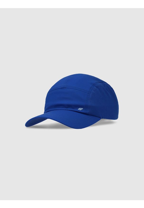4f - 4F Czapka z daszkiem z elastycznym ściagaczem męska - niebieska L/XL. Kolor: niebieski. Materiał: materiał, syntetyk, elastan. Wzór: jednolity. Sezon: lato. Styl: klasyczny, sportowy