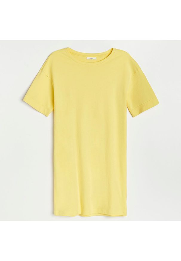 Reserved - Sukienka oversize - Żółty. Kolor: żółty. Typ sukienki: oversize