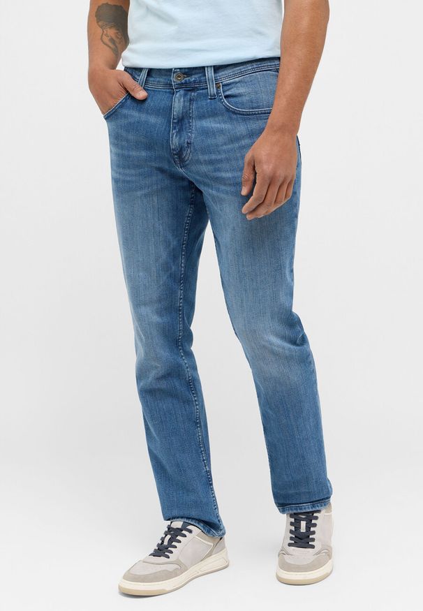 Mustang - Męskie Spodnie Jeansowe MUSTANG Washington Straight Denim Blue 1015286 5000 313. Okazja: na co dzień. Styl: elegancki, klasyczny, casual