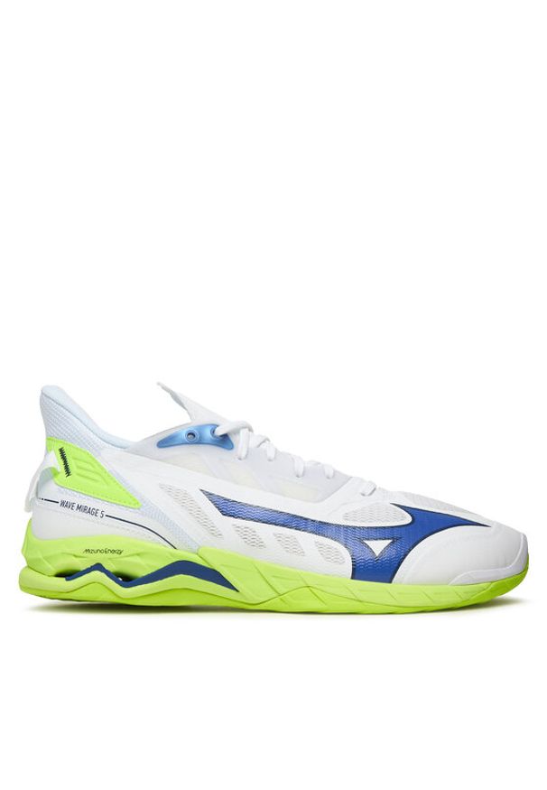 Mizuno Buty halowe Wave Mirage 5 X1GA2350 39 Biały. Kolor: biały. Materiał: skóra. Model: Mizuno Wave