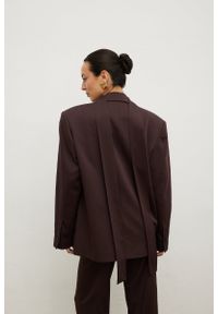 Marsala - Klasyczna marynarka z szalem w kolorze HOT CHOCOLATE- SVELTE. Materiał: poliester, elastan, tkanina, włókno, wiskoza, lyocell. Wzór: geometria, gładki. Styl: klasyczny #1