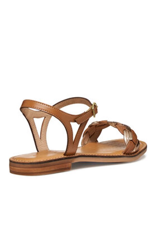 Geox Sandały D Maddalusiac D65YME 0KFKY CD62L Brązowy. Kolor: brązowy. Materiał: skóra