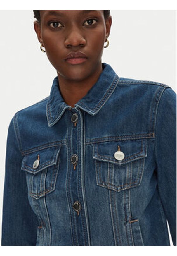 Morgan Kurtka jeansowa 251-VPIMI Niebieski Regular Fit. Kolor: niebieski. Materiał: bawełna