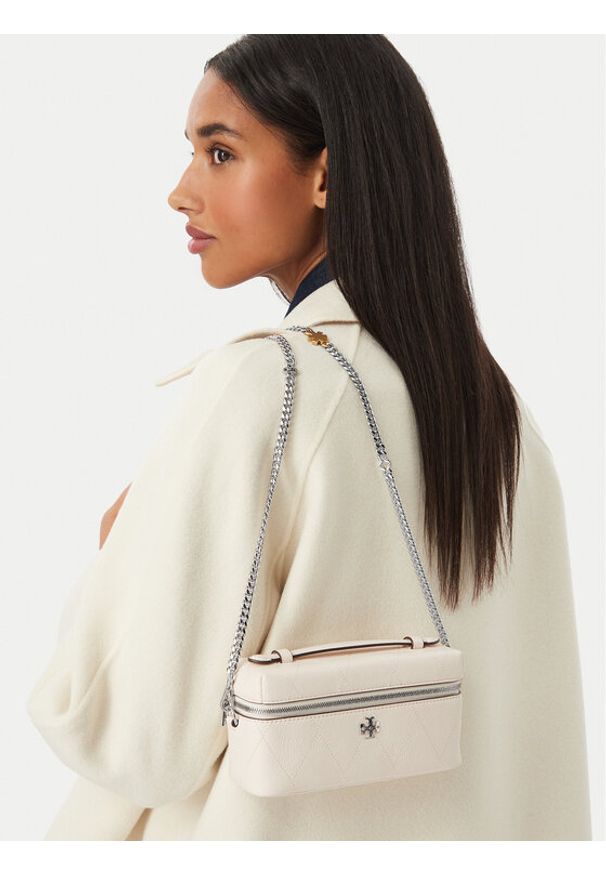 Tory Burch Torebka Charlie 186038 Kremowy. Kolor: kremowy. Materiał: skórzane