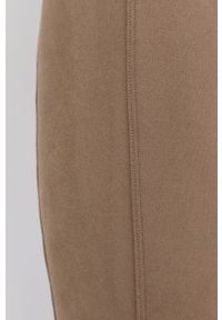Spanx Spodnie damskie kolor beżowy gładkie. Kolor: beżowy. Materiał: dzianina. Wzór: gładki #3