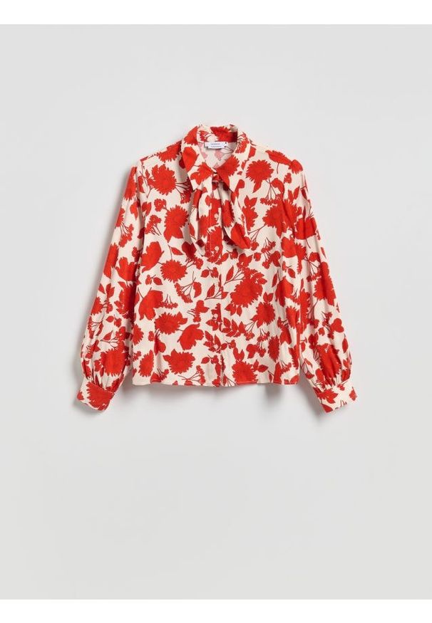 Reserved - Wzorzysta koszula z wiskozy - wielobarwny. Materiał: wiskoza