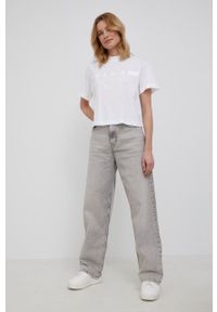 Calvin Klein Jeans T-shirt bawełniany kolor biały. Kolor: biały. Materiał: bawełna. Wzór: nadruk #3