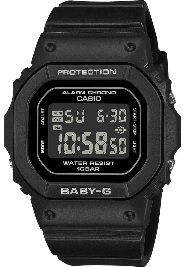 Zegarek sportowy BABY-G Zegarek Casio Baby-G BGD-565U-1ER czarny pasek. Kolor: czarny. Styl: sportowy