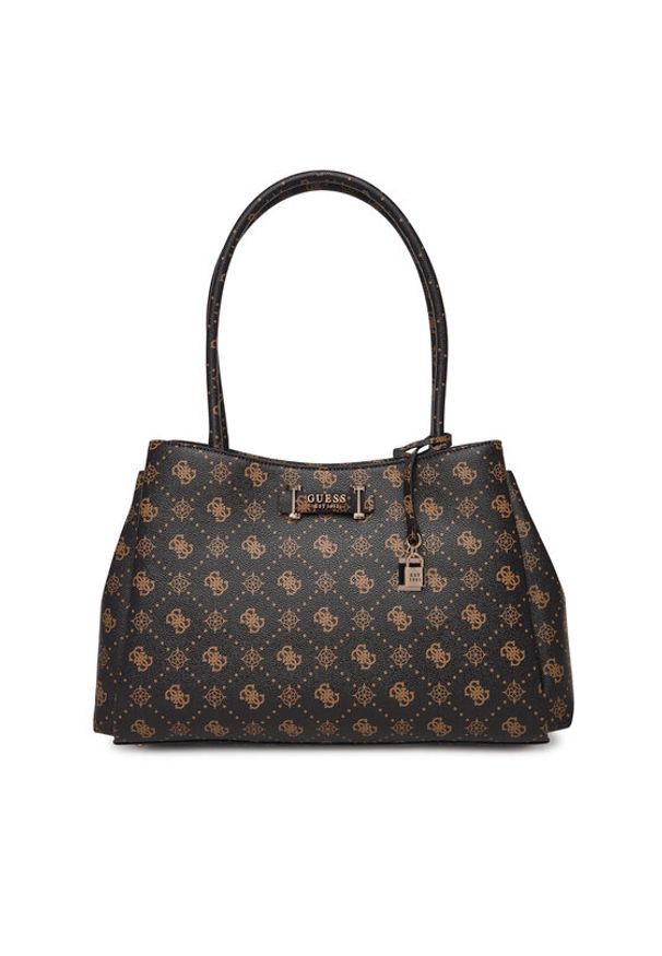 Guess Torebka Carrie Logo HWGP98 98220 Brązowy. Kolor: brązowy. Materiał: skórzane