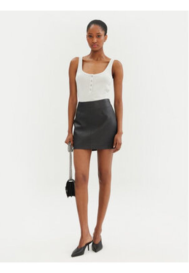 Pinko - PINKO Top 104649 A2CQ Szary Regular Fit. Kolor: szary. Materiał: wiskoza