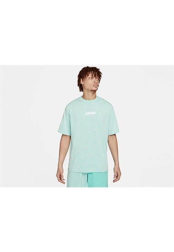 Koszulka sportowa męska Nike Air Jordan Jumpman Classics. Kolor: zielony. Długość rękawa: krótki rękaw. Długość: krótkie