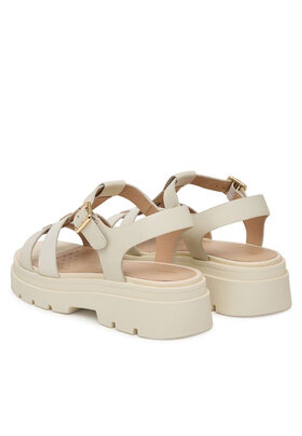 Geox Sandały Adacter S B D670NA-00043 C5322 Beżowy jasny. Kolor: beżowy. Materiał: skóra