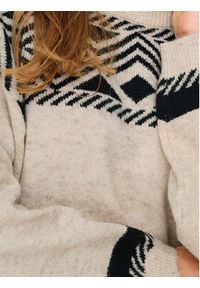 only - ONLY Golf Victoria 15321179 Beżowy Regular Fit. Typ kołnierza: golf. Kolor: beżowy. Materiał: syntetyk #3