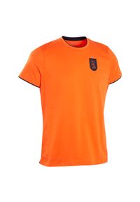 KIPSTA - Koszulka do piłki nożnej Kipsta FF100 Holandia 2024. Kolor: pomarańczowy. Materiał: bawełna, materiał