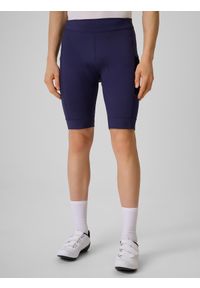 4f - 4F Spodenki kolarskie z żelową wkładką męskie - granatowe XXL. Kolor: niebieski. Materiał: skóra, materiał, włókno. Długość: krótkie. Sport: kolarstwo #2
