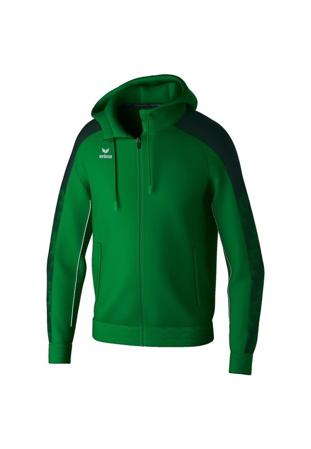 ERIMA - Bluza dresowa z kapturem dla dzieci Erima Evo Star. Typ kołnierza: kaptur. Kolor: zielony. Materiał: dresówka. Sport: piłka ręczna, fitness
