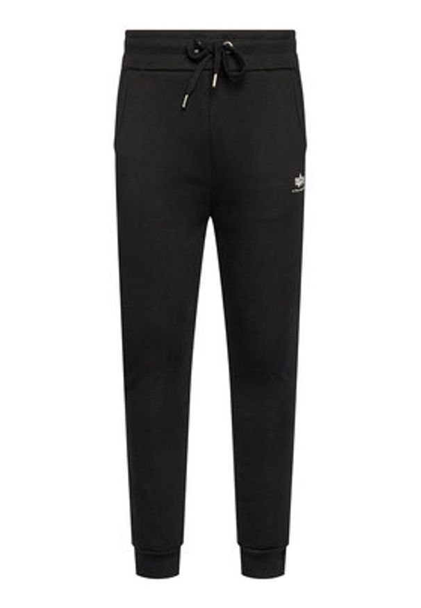Alpha Industries Spodnie dresowe Basic Jogger 116370 Czarny Slim Fit. Kolor: czarny. Materiał: bawełna