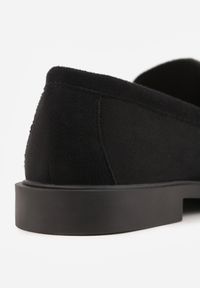 Born2be - Czarne Mokasyny VICES ze Skórzaną Wkładką i Frędzlami Leuconisse. Okazja: na co dzień. Kolor: czarny. Materiał: skóra. Wzór: aplikacja. Styl: casual, elegancki #4