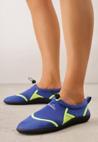 Renee - Niebiesko-Zielone Wsuwane Buty Sportowe do Wody z Elastyczną Cholewką Vetilore. Okazja: na plażę. Zapięcie: bez zapięcia. Kolor: niebieski. Szerokość cholewki: normalna. Sezon: lato. Sport: pływanie #4