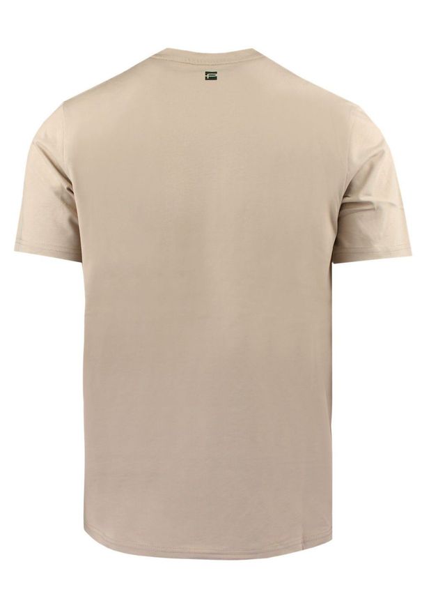 Męska Koszulka (T-Shirt) - Pako Jeans - Beżowa, Napis. Okazja: na co dzień. Kolor: brązowy, beżowy, wielokolorowy. Materiał: bawełna. Wzór: nadruk. Styl: casual