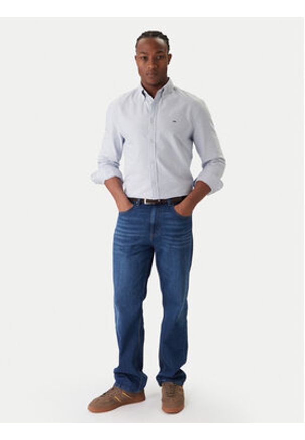 Tommy Jeans Koszula Oxford DM0DM22836 Niebieski Regular Fit. Kolor: niebieski. Materiał: bawełna