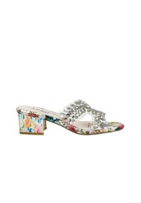 Klapki Laura Vita Hucbio 41 Blanc 202078, Wielokolorowy, Skóra naturalna - 40. Kolor: wielokolorowy. Materiał: skóra. Wzór: aplikacja. Styl: elegancki #1